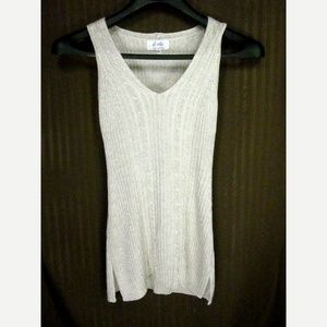 di vita DI LUXE Sleeveless Sweater Top Sz XS Beige